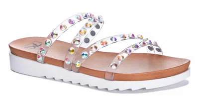 Chinese Laundry Women's Coral Flat Sandal In Iridescent In Green