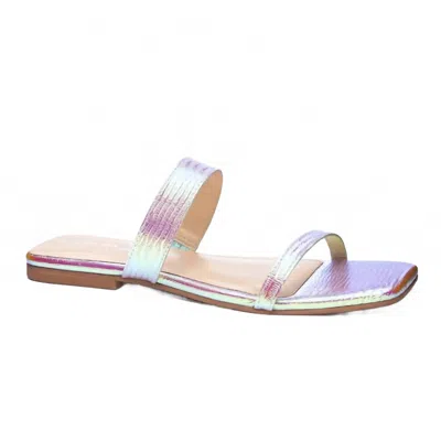 Chinese Laundry Women's Deana Leather Slide Sandal In Iridescent In Multi