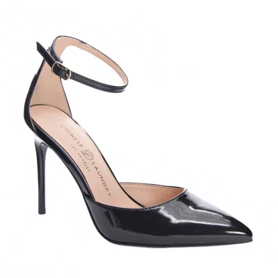 Chinese Laundry Women's Dolly Point Toe Ankle Strap Stiletto Heels In Black