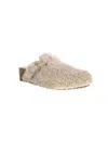 Chinese Laundry Women's Furry Slide On Clogs In Cream
