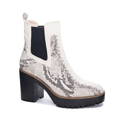 Chinese Laundry Women's Good Day Bootie In Cream/grey In White