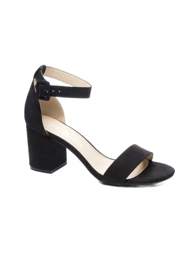 Chinese Laundry Women's Jody Block Heel Sandal In Black Suede