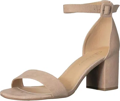 Chinese Laundry Women's Jody Block Heel Sandal In Nude Suede In Gold
