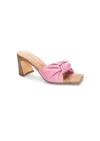 Chinese Laundry Women's Knotted Cork Chunky Heel In Pink