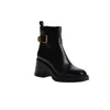 Chinese Laundry Women's Leather With Gold Buckle Ankle Boots In Black