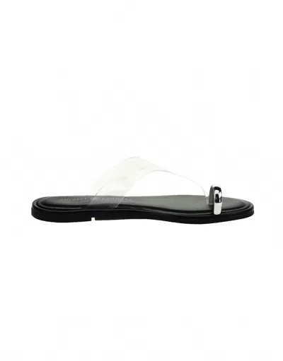 Chinese Laundry Women's Maizy Flat Sandal In Clear In Black