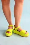 Chinese Laundry Women Neon Moon Platform Sandals In Lime Green In Green