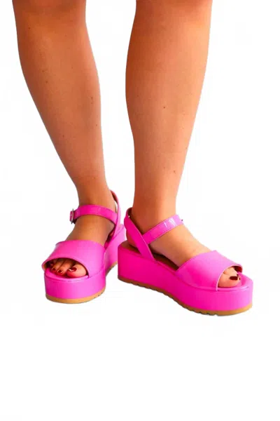 Chinese Laundry Women Neon Moon Platform Sandals In Pink