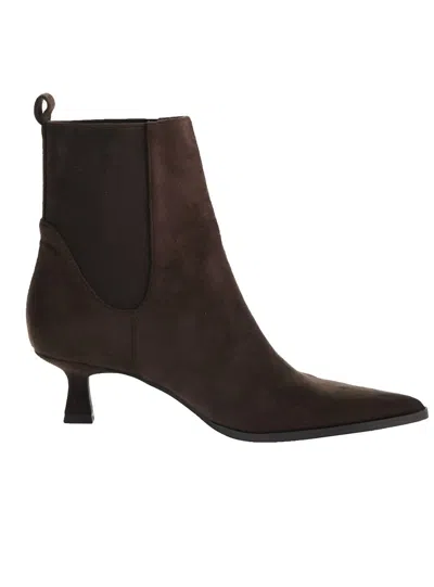 Chinese Laundry Women's Nova Pointed Toe Heel Boot In Chocolate Brown Suede