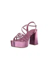 Chinese Laundry Women's Perfection Metallic Strappy Platform Heels In Pink In Pink
