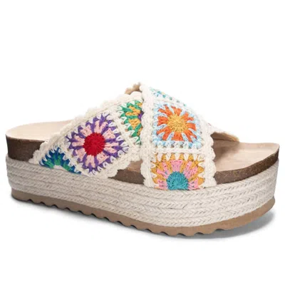 Chinese Laundry Women's Plays Crochet Sandal In Natural In Multi