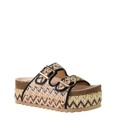 Chinese Laundry Women's Pueblo Raffia Sandals In Natural Multi