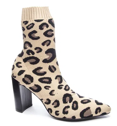 Chinese Laundry Women's Raine Leopard Bootie In Tan