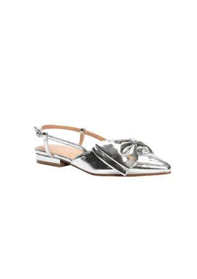 Chinese Laundry Women's Slingback Pointed Toe Flats In Silver