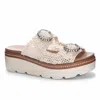 Chinese Laundry Sonder Platform Slide Sandal In Macrame In White