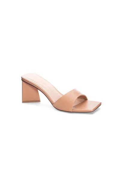 Chinese Laundry Women's Square Toe Heel In Nude In Multi