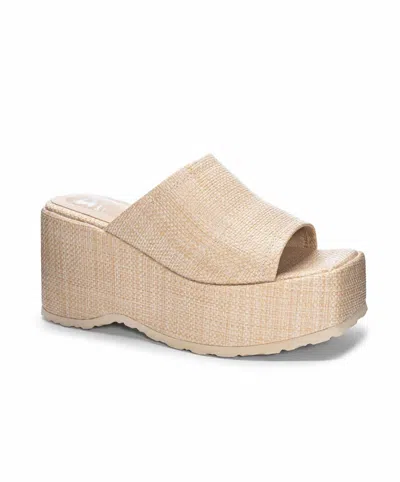 Chinese Laundry Women's Straw Platform Sandal In Natural In Neutral