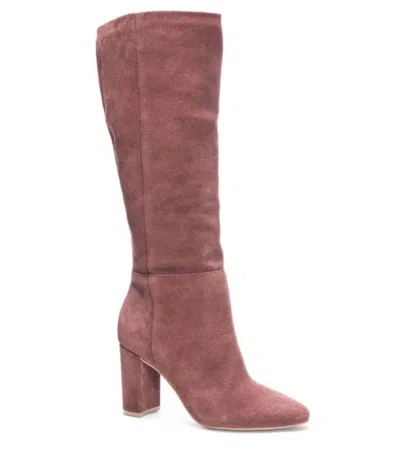 Chinese Laundry Women's Suede Knee High Boots In Red