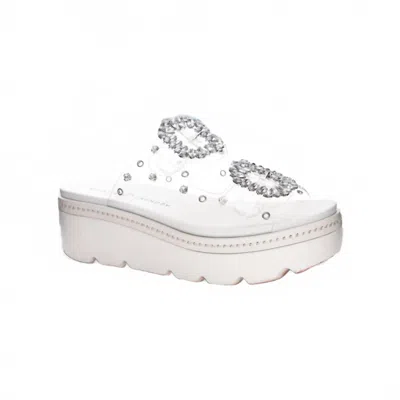 Chinese Laundry Women's Surf Clear Vinyl Sandals In White