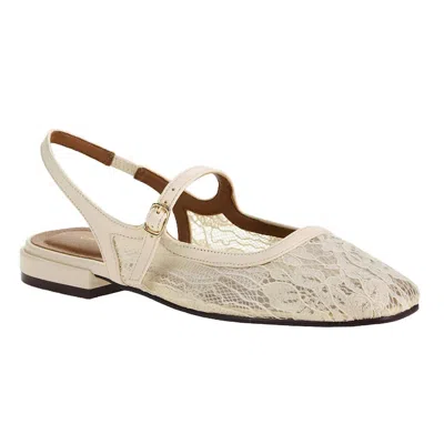 Chinese Laundry Women's Vila Dream Lace Slingback Flats In Cream In Neutral