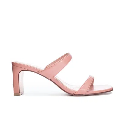 Chinese Laundry Women's Yanti Strappy Square Toe Mule Sandal In Nude In Pink