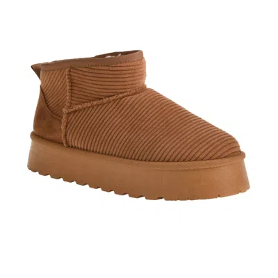 Chinese Laundry Women's Casual Pull On Mini Bootie In Tan In Orange