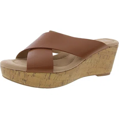 Chinese Laundry Womens Criss-cross Manmade Wedge Heels In Multi
