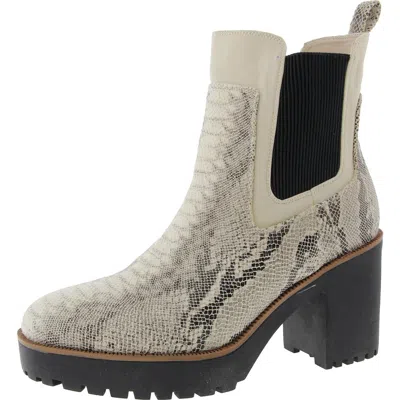 Chinese Laundry Womens Patent Block Heel Chelsea Boots In Multi