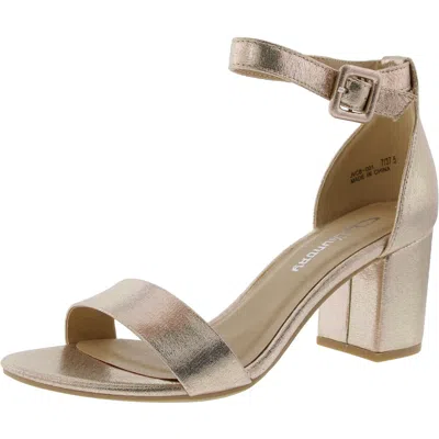 Chinese Laundry Womens Shimmer Metallic Ankle Strap In Gold