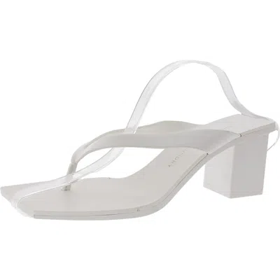 Chinese Laundry Womens Solid Faux Leather Slide In White
