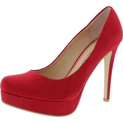 Chinese Laundry Wonder Womens Solid Manmade Platform Heels In Red