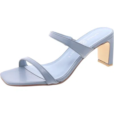 Chinese Laundry Yanti Womens Comfort Insole Slip On Mule Sandals In Blue