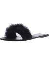 Chinese Laundry Zoey Womens Feathers Slip-on Pool Slides In Black