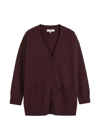 Chinti & Parker 베이직 버튼 업 패치 포켓 가디건 In Brown