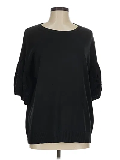 Pre-owned Chinti & Parker 3/4 Sleeve Top Black Boatneck Tops