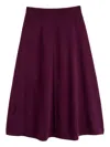 Chinti & Parker A-line Midi Skirt In Burgundy