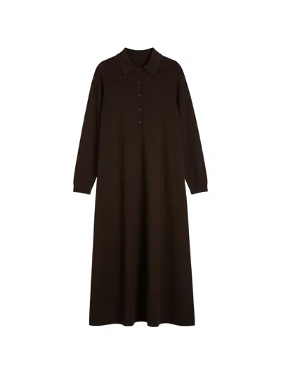 Chinti & Parker A-line Maxi Polo Dress In Brown