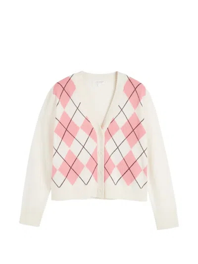 Chinti & Parker Argyle-intarsia Cardigan In Purple