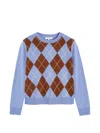 Chinti & Parker Argyle-pattern Sweater In Blue