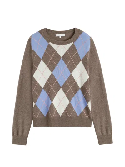 Chinti & Parker Argyle-pattern Sweater In Brown