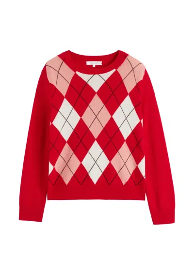 Chinti & Parker Argyle-pattern Sweater In Red