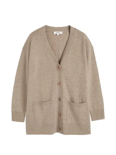 Chinti & Parker Basics Button-front V-neck Cardigan In Neutrals