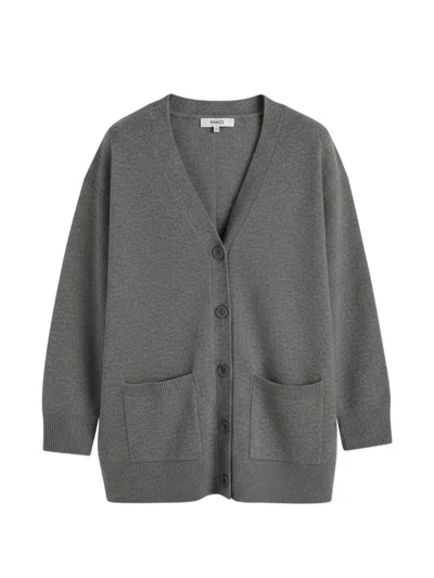 Chinti & Parker Basics Button-up Patch-pocket Cardigan In Grey