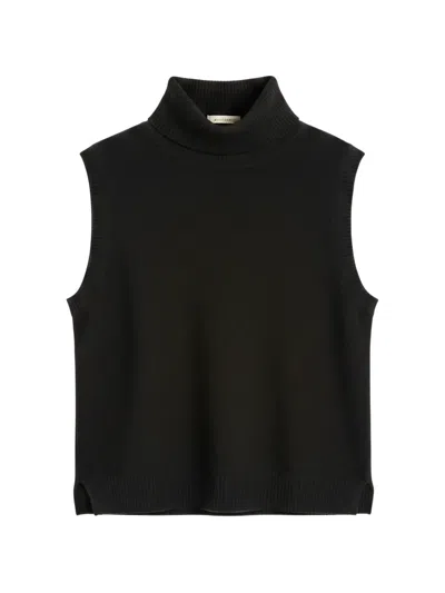 Chinti & Parker Basics High-neck Knitted Sleeveless Top In Black
