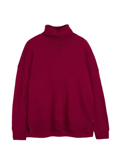 Chinti & Parker Basics Roll-neck Relaxed-fit Sweater In Red