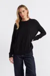 Chinti & Parker Pure Cashmere Summer Slouchy Sweater In Black