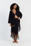 Chinti & Parker Laura Whitmore Beaded Kaftan Dress In Black