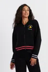 Chinti & Parker Black Wool-cashmere Snoopy Bomber Jacket