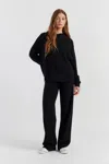 Chinti & Parker Black Wool-cashmere Track Pants In Black