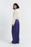 Chinti & Parker Blue Tencel-linen Pleat Trousers In Blue